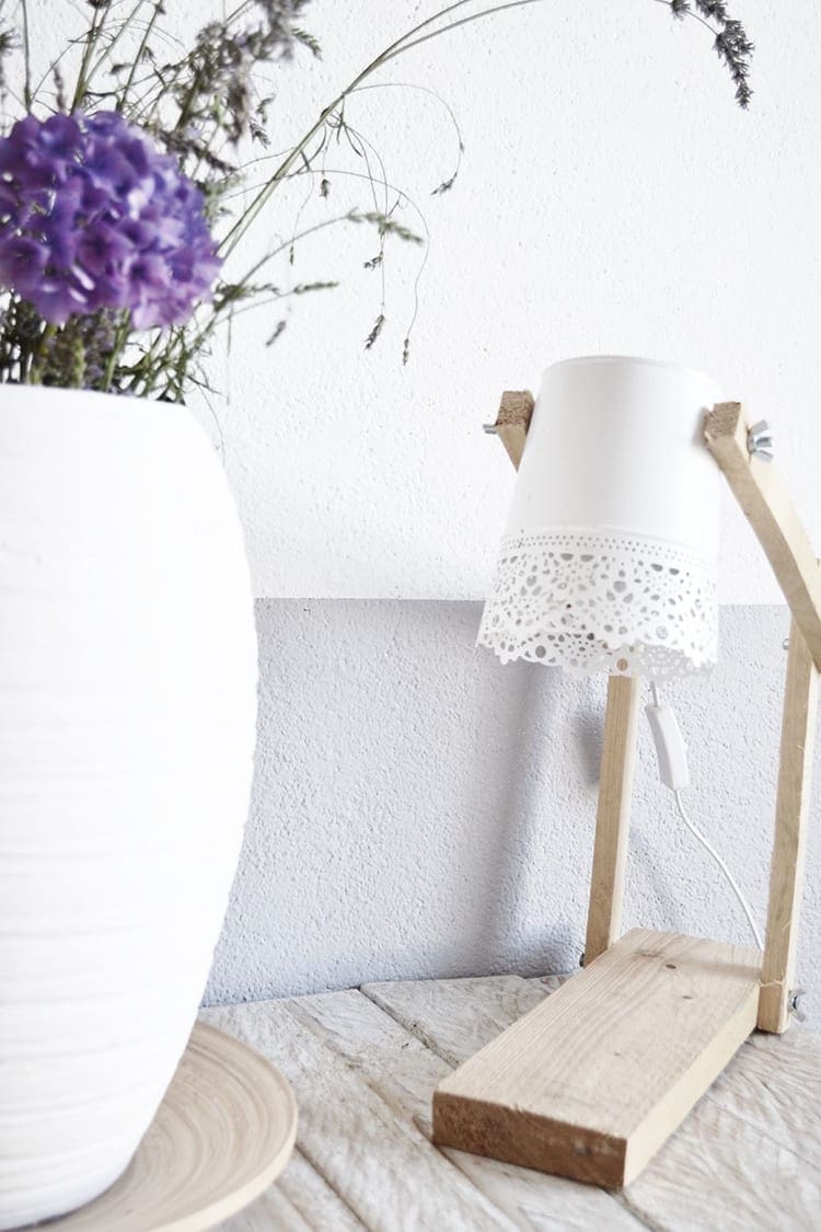 DIY lamp met hout
