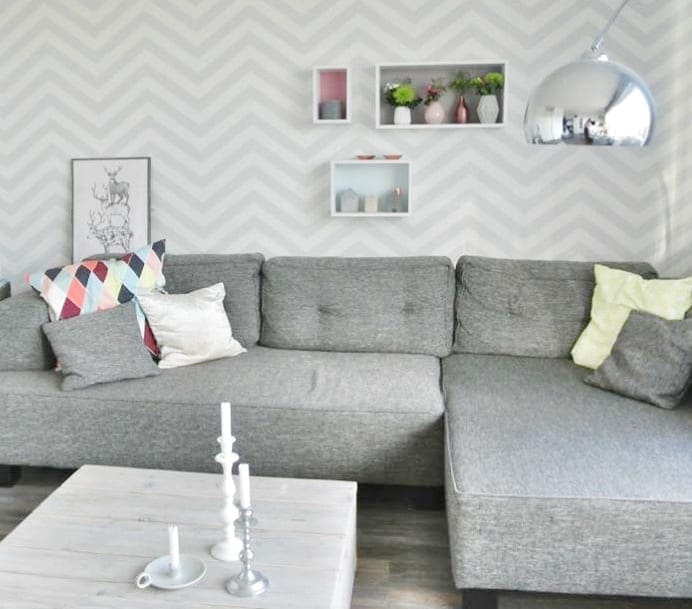 Chevron print behang