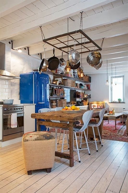 Eclectisch interieur keuken